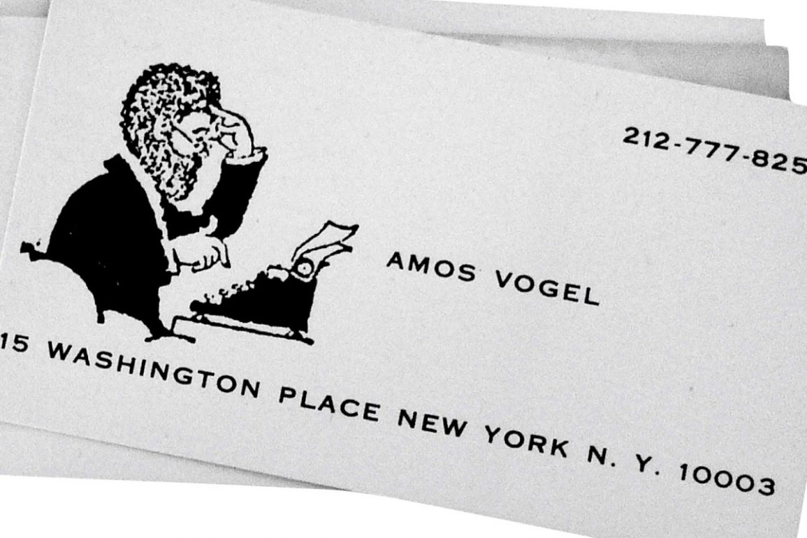 Visitenkarte Amos Vogel